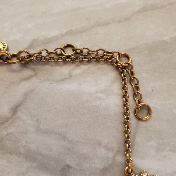 ✨ J.Crew Rhinestones Crystals Cluster Wedding Bridal Antique Statement Necklace - Picture 3 of 16